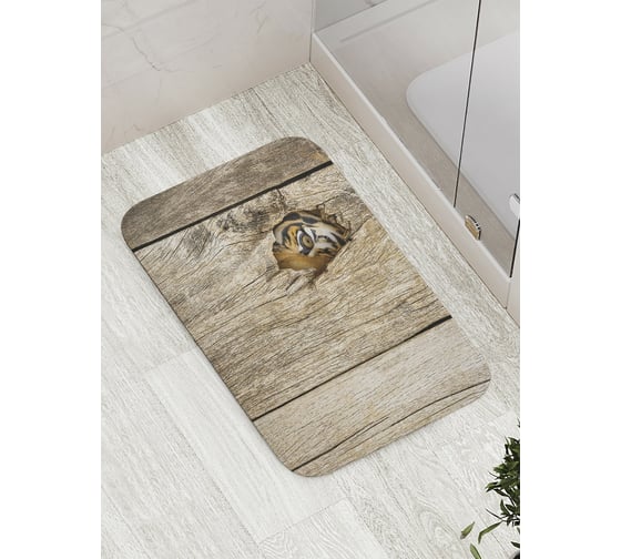Изображение товара Коврик противоскользящий JoyArty "Подглядывающая опасность" для ванной, сауны, бассейна, bath_12725