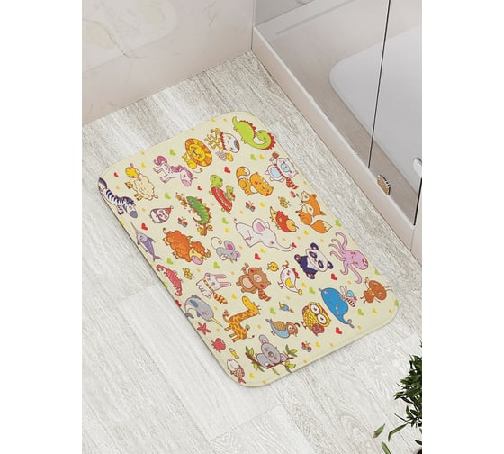 Изображение товара Коврик противоскользящий JoyArty "Серая карта" для ванной, сауны, бассейна, bath_29154