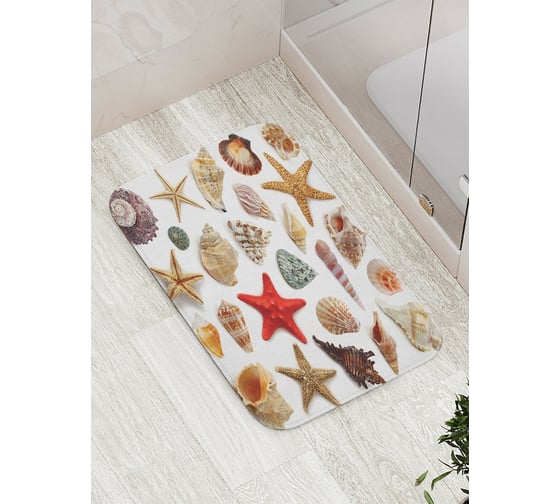 Изображение товара Коврик противоскользящий JoyArty "Сувениры с моря" для ванной, сауны, бассейна, bath_2722