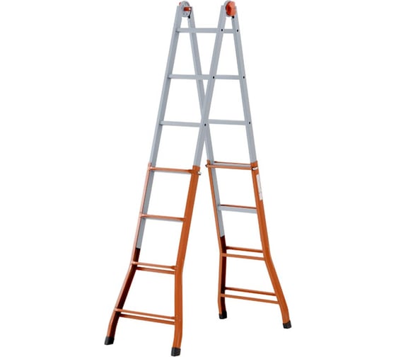 Изображение товара Шарнирная телескопическая лестница-стремянка Gierre PEPPina Acal 100 Gigante сталь, 4+5 перекладины A0050