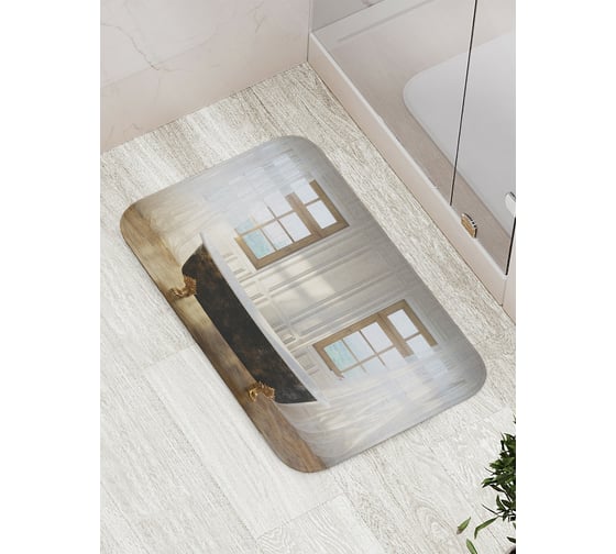 Изображение товара Коврик противоскользящий JoyArty "Ванна с пейзажем" для ванной, сауны, бассейна, bath_10996