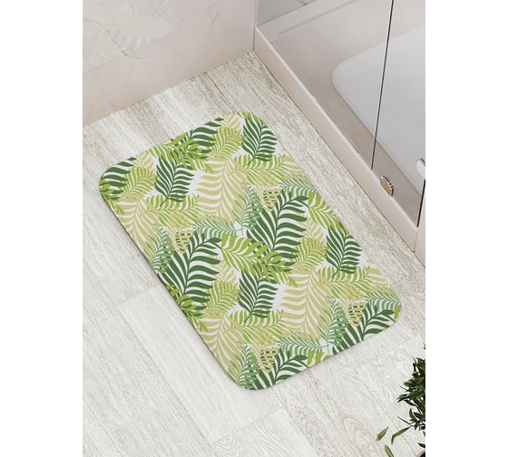Изображение товара Коврик противоскользящий JoyArty "Лиственная композиция" для ванной, сауны, бассейна, bath_13297