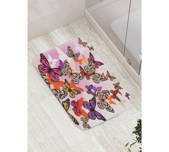 Изображение товара Коврик противоскользящий JoyArty "Бабочки стремятся к цели" для ванной, сауны, бассейна, bath_2955