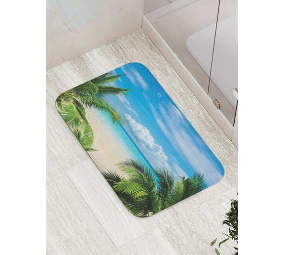 Изображение товара Коврик противоскользящий JoyArty "Вид с пальмы" для ванной, сауны, бассейна, bath_12482