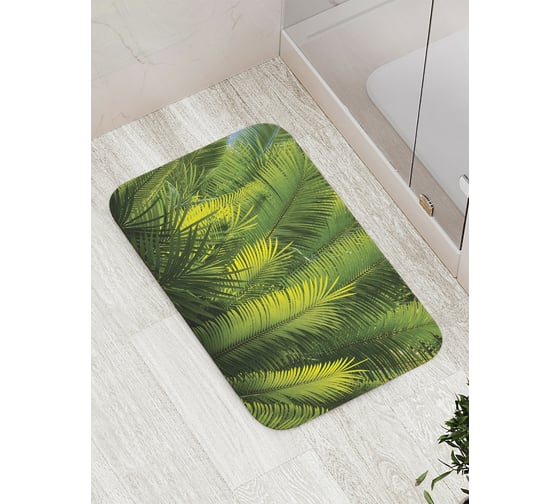 Изображение товара Коврик противоскользящий JoyArty "Стена из папоротника" для ванной, сауны, бассейна, bath_19473