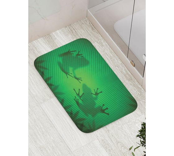 Изображение товара Коврик противоскользящий JoyArty "Лягушачьи тени" для ванной, сауны, бассейна, bath_15258