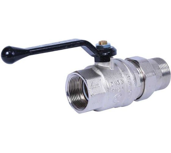 Изображение товара Кран шаровой BUGATTI Oregon 03200038 с полусгоном (ручка-рычаг алюминий) вн RG008UAAFAF2U7