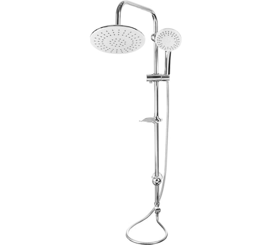 Изображение товара Душевая система с верхним душем SonWelle 1 режим, ручной душ 3 режима, хром/белый 582-046