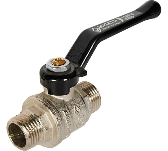 Изображение товара Кран шаровой BUGATTI Oregon 03250020 (ручка-рычаг алюминий) нар-нар резьба RG008TC8LV47RT