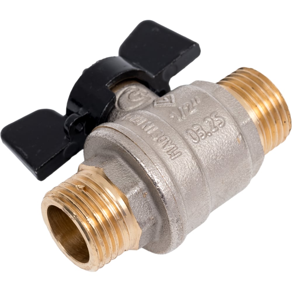 Изображение товара Кран шаровой BUGATTI Oregon 03270022 с ручкой-бабочкой 1/2 резьба