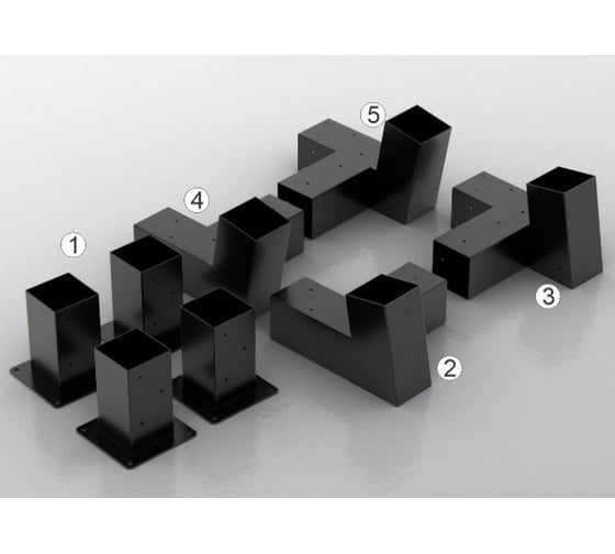 Изображение товара Комплект кронштейнов (опора бруса) АрсеналЪ PERGOLA односкатный 3x3м стандартный мод. AR7573OE957-06