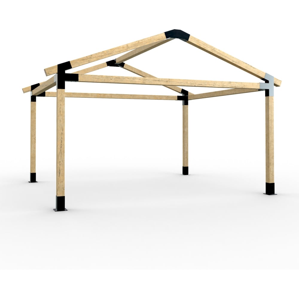 Изображение товара Кронштейн АрсеналЪ PERGOLA двускатный 3x3 м усиленный для бруса 100х110 мм