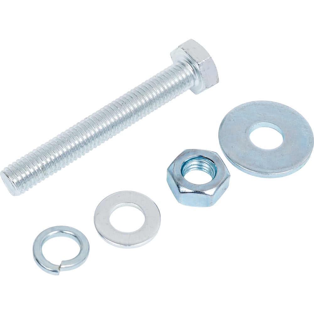 Изображение товара Набор оцинкованных болтов гаек шайб М10x70 50 шт Крепсталь