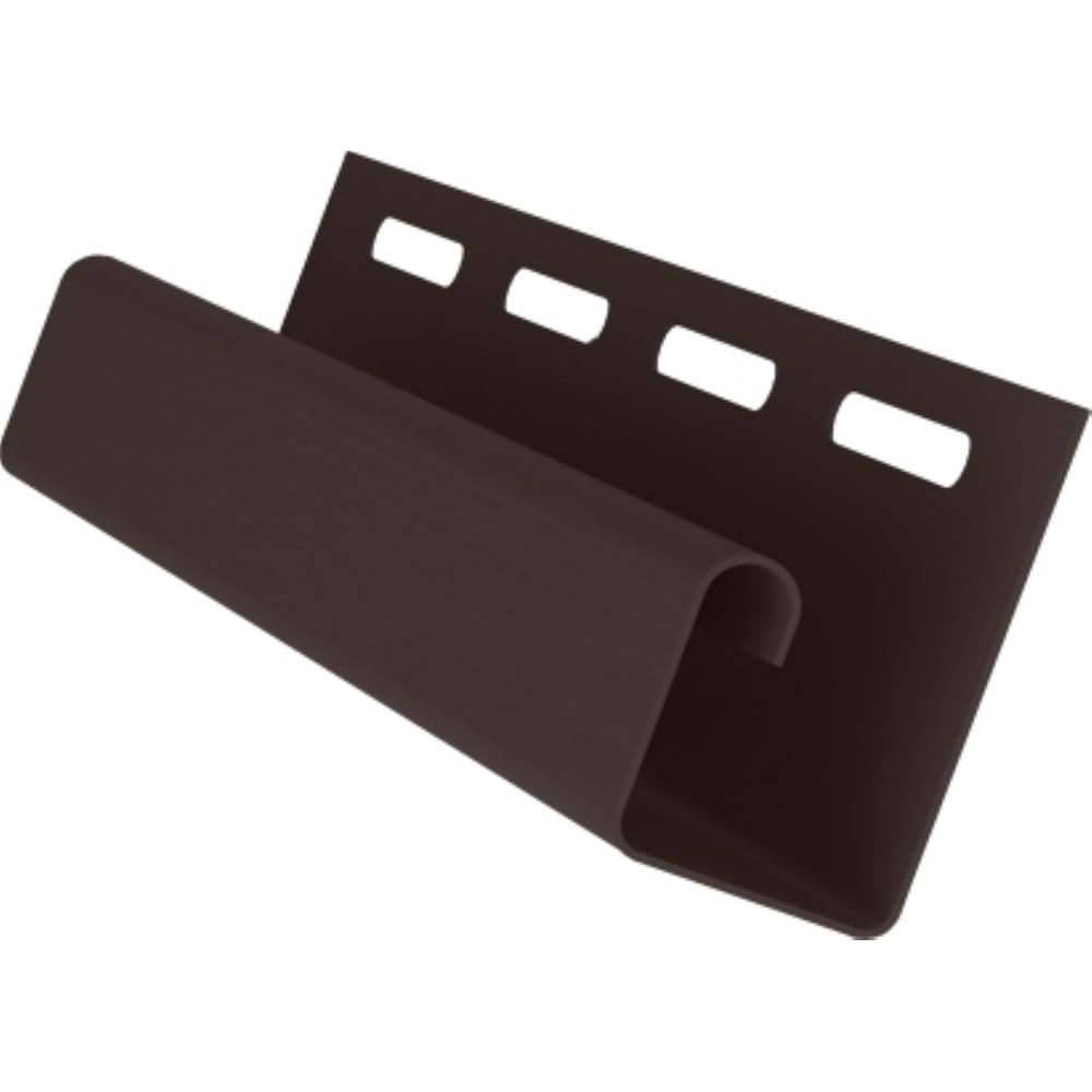 Изображение товара Профиль Grand Line J Standard 1.5м коричневый 10шт отделочный для интерьера и экстерьера