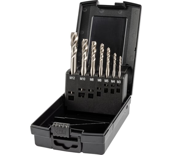 Изображение товара Набор метчиков машинных ZALTAR 35 RSP HSS, DIN 371/376, 7 предметов, M3-M12 ZA-10366