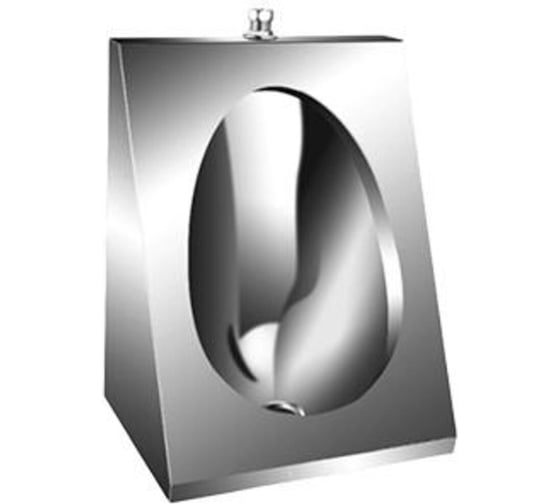 Изображение товара Компактный антивандальный писсуар из нержавеющей стали с верхним подводом воды Nofer 13006.S