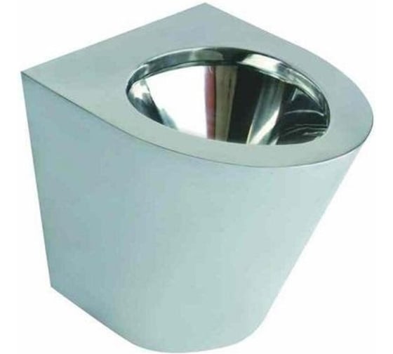 Изображение товара Унитаз из нержавеющей стали без сливного бака глянцевый 390x355x540 Nofer 13012.B