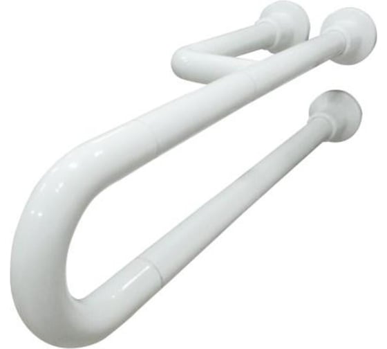 Изображение товара Поручень полукруглый неподвижный с тремя точками опоры 600 мм алюминий покрытый нейлоном Nofer 15047.60.NBA