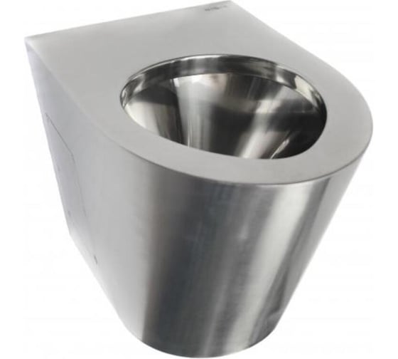 Изображение товара Унитаз из нержавеющей стали без сливного бака матовый 390x355x540 Nofer 13012.S