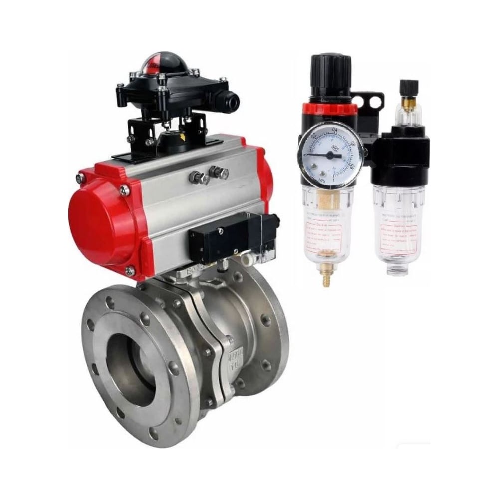 Изображение товара Кран шаровой DN.ru 316-316-PTFE-F-ISO-R Ду250 Ру16 профессиональный двухходовой из нержавеющей стал