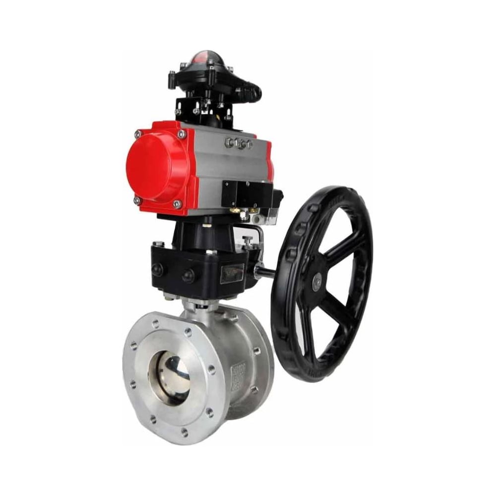 Изображение товара Кран шаровой DN.ru 316-316-PTFE-F-ISO-R Ду250 Ру16, двухходовой, нержавеющая сталь