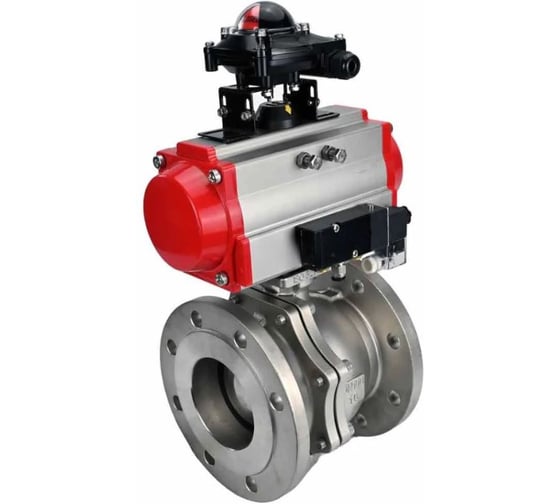 Изображение товара Кран шаровой DN.ru 316-316-PTFE-F-ISO-R Ду250 Ру16 полнопроходной, пневмопривод, БКВ D160-60755