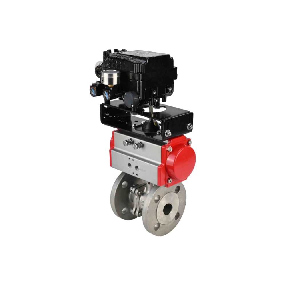 Изображение товара Пневмоприводной полнопроходной кран шаровой Ду250 Ру16 из нержавеющей стали DN.ru