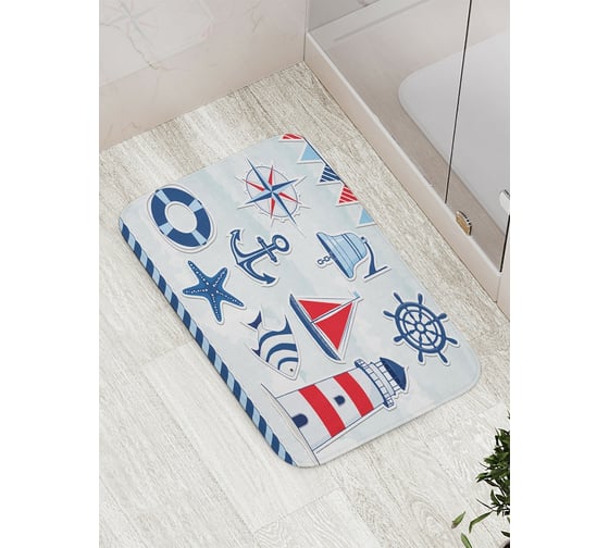 Изображение товара Коврик противоскользящий JoyArty "Знакомство с морем" для ванной, сауны, бассейна, bath_12567