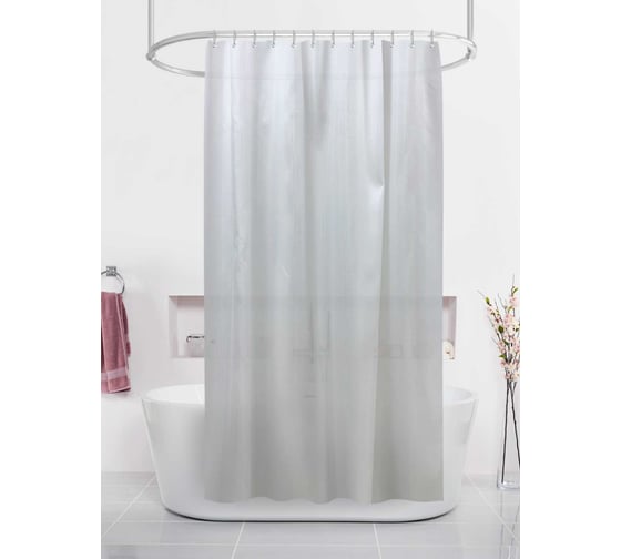 Изображение товара Штора для ванн Joy Home 180x200 Жаккард звезды белый BT-829900 13272