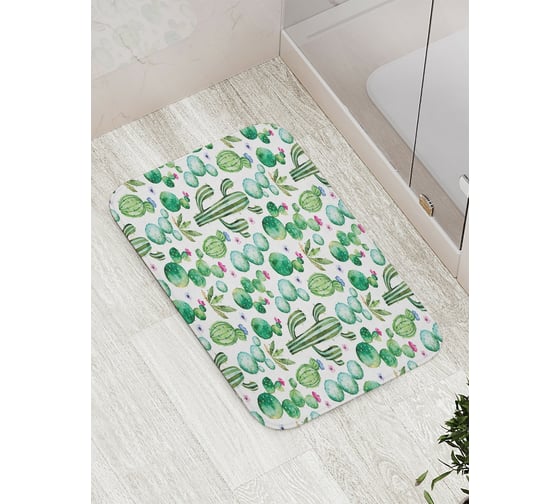Изображение товара Коврик противоскользящий JoyArty "Кактус акварелью" для ванной, сауны, бассейна, bath_30774