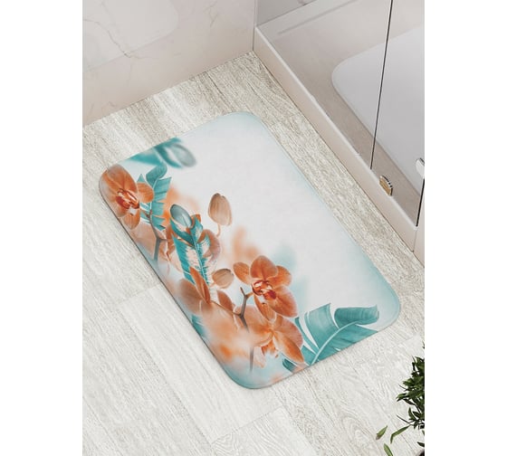 Изображение товара Коврик противоскользящий JoyArty "Необычные орхидеи" для ванной, сауны, бассейна, bath_17137