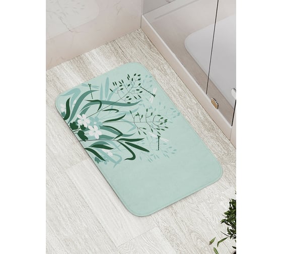 Изображение товара Коврик противоскользящий JoyArty "Фантомное цветение" для ванной, сауны, бассейна, bath_18330