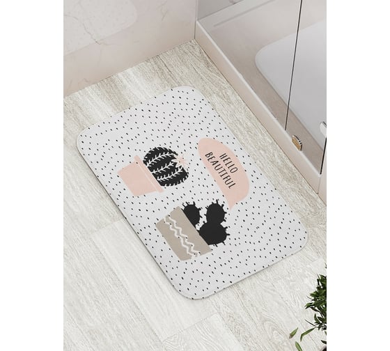 Изображение товара Коврик противоскользящий JoyArty "Влюбленный кактус" для ванной, сауны, бассейна, bath_91985