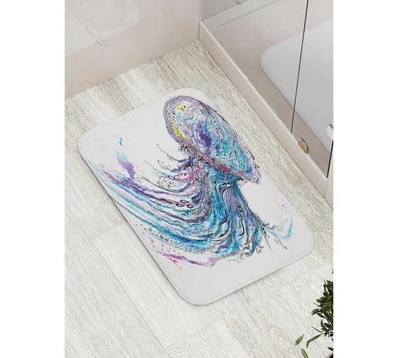 Изображение товара Коврик противоскользящий JoyArty "Жалящая медуза" для ванной, сауны, бассейна, bath_22357