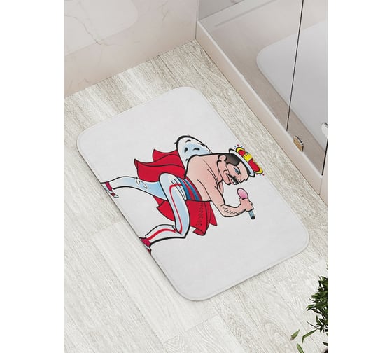 Изображение товара Коврик противоскользящий JoyArty "Фредди Меркьюри" для ванной, сауны, бассейна, bath_78602