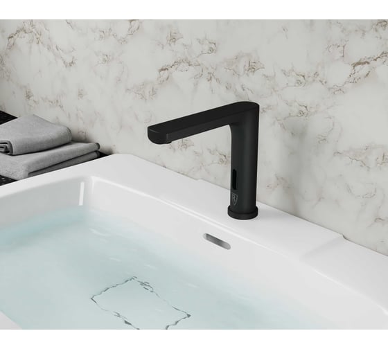 Изображение товара Смеситель для умывальника сенсорный черный RUSH Tinos TI3732-12Black