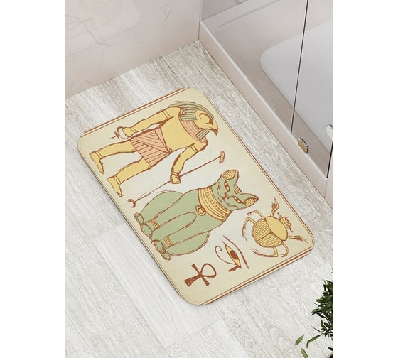 Изображение товара Коврик противоскользящий JoyArty "Египетские символы" для ванной, сауны, бассейна, bath_15236
