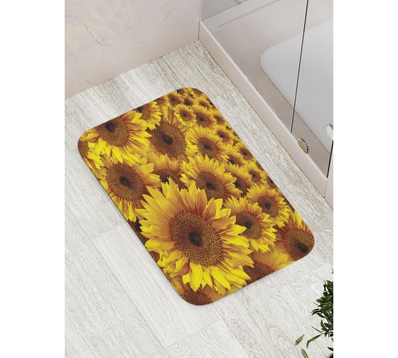 Изображение товара Коврик противоскользящий JoyArty "Подсолнухи" для ванной, сауны, бассейна, bath_9855