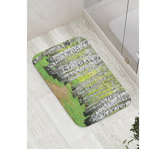 Изображение товара Коврик противоскользящий JoyArty "Березовая роща" для ванной, сауны, бассейна, bath_9342