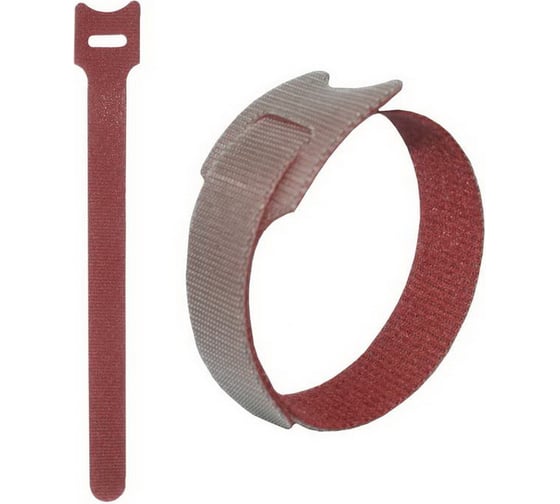 Изображение товара Хомут липучка RUICHI 210х16 мм, красный, 50 шт. 113274