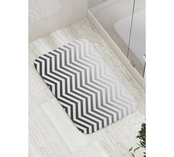 Изображение товара Коврик противоскользящий JoyArty "Зигзаги с градиентом" для ванной, сауны, бассейна, bath_8718
