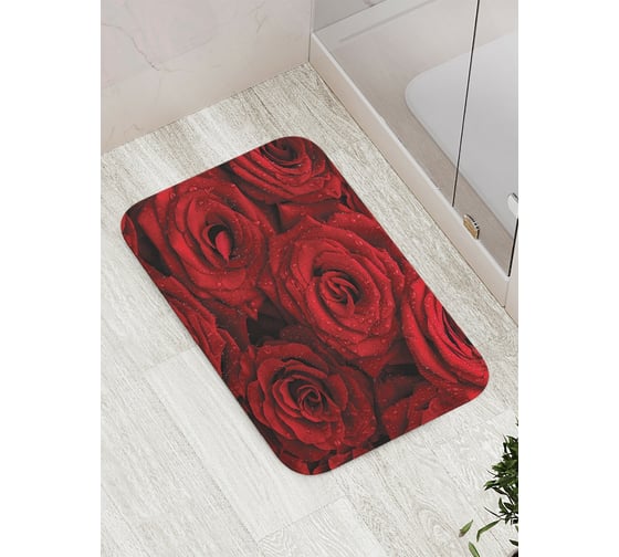 Изображение товара Коврик противоскользящий JoyArty "Свежие розы" для ванной, сауны, бассейна, bath_33467