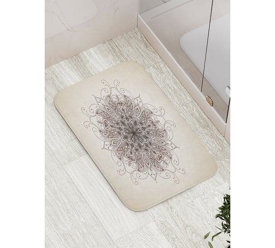 Изображение товара Коврик противоскользящий JoyArty "Темная цветочность" для ванной, сауны, бассейна, bath_21192