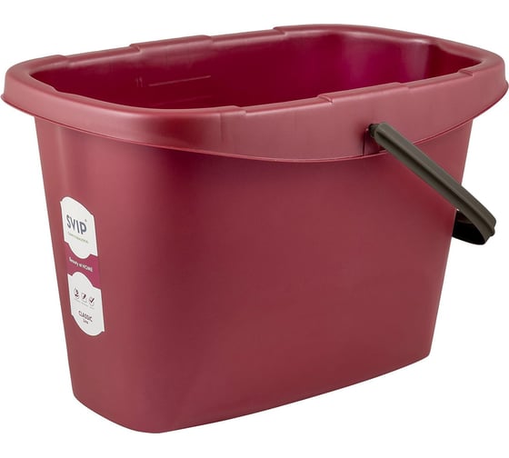Изображение товара Ведро Spin&Clean Step, прямоугольное, 13 л, бордо 220528