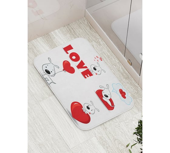 Изображение товара Коврик противоскользящий JoyArty "Собаки тоже любят" для ванной, сауны, бассейна, bath_16460