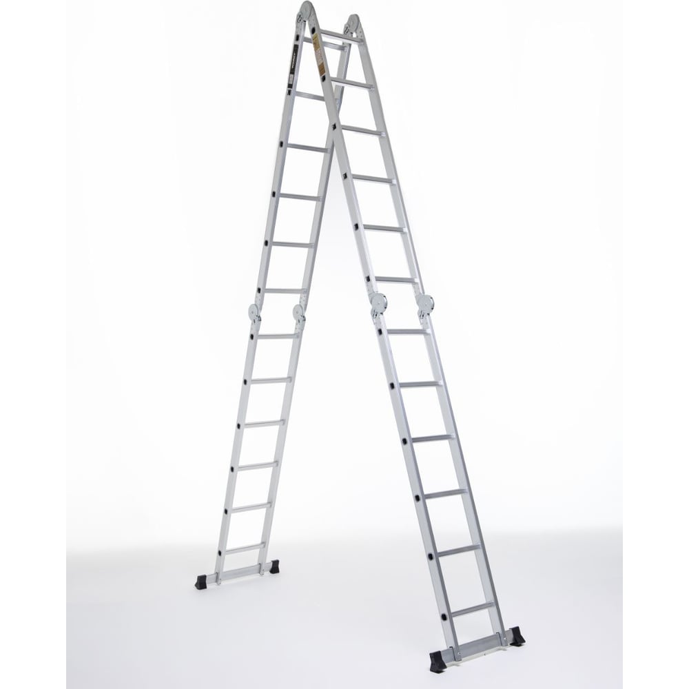 Изображение товара Лестница-стремянка WORKY 4x7 трансформер алюминиевая с рабочей высотой 9,8 м