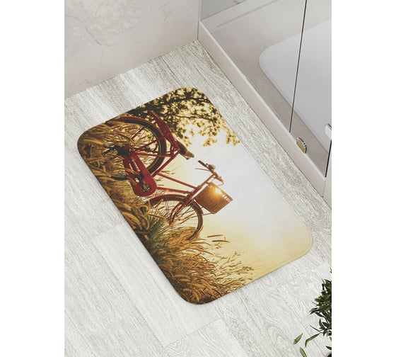 Изображение товара Коврик противоскользящий JoyArty "Велосипед" для ванной, сауны, бассейна, bath_8989