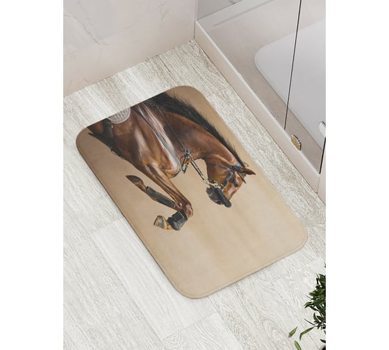 Изображение товара Коврик противоскользящий JoyArty "Смелая лошадь" для ванной, сауны, бассейна, bath_16153