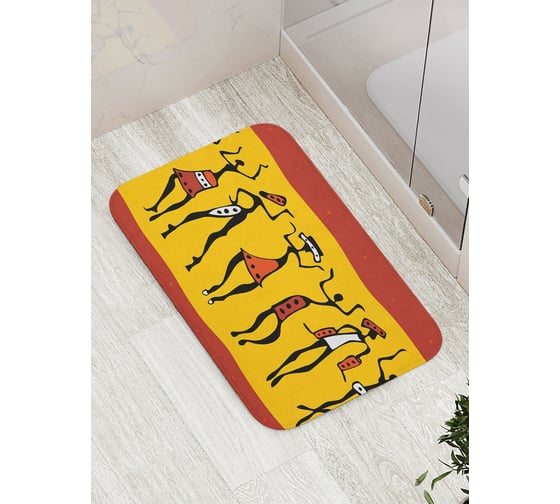 Изображение товара Коврик противоскользящий JoyArty "Африканское веселье" для ванной, сауны, бассейна, bath_16827