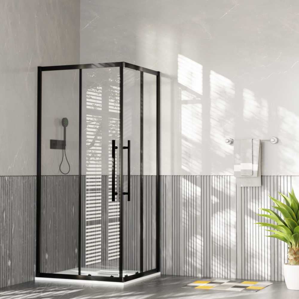 Изображение товара Ограждение душевое ESF-90D1+120D2-B черное от Esbano